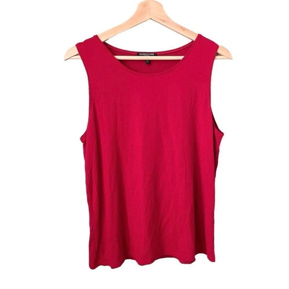 Eileen Fisher Crew Neck Red Tank in Size Petite Large - Picture 1 of 6